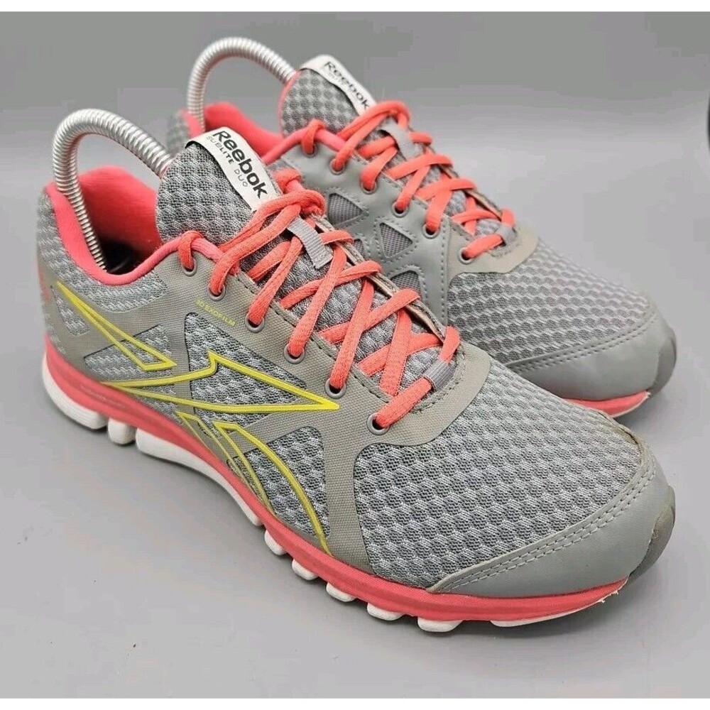 Reebok Womens Sublite Duo M42982 Running Shoes Sneakers Size 6 Gray Pink